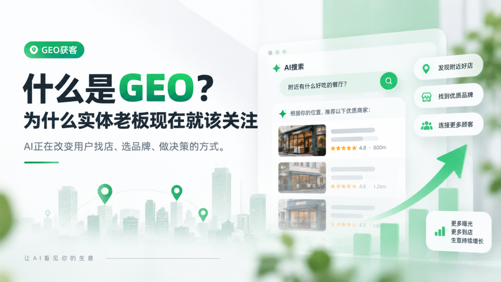什么是GEO？为什么实体店老板现在就该关注
